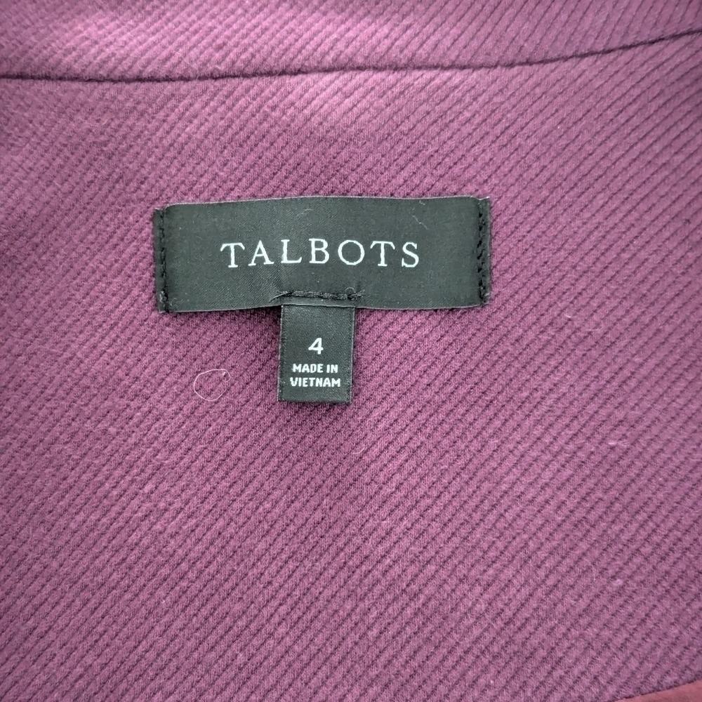 Talbots Purple Jacket military style size 4 - Picture 9 of 11